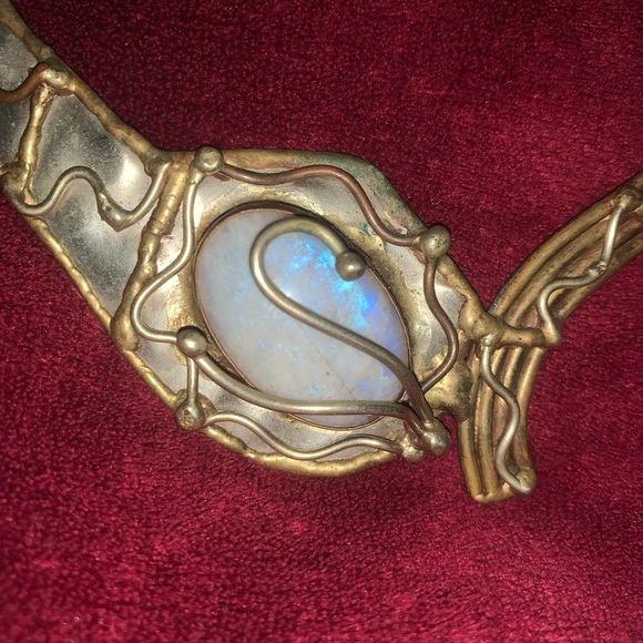 🟡🟡HAND DESIGNED & SCULPTURED PRECIOUS METAL LARGE NECKLACE🟡🟡 - Picture 6 of 13